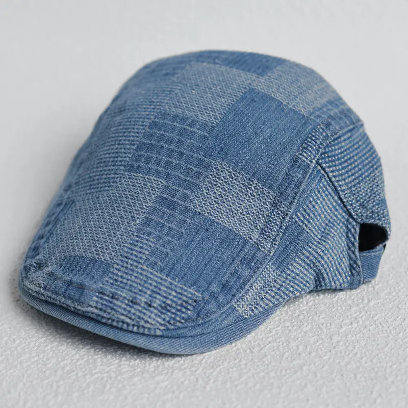 Vintage Blue Washed Short Eave Cap for Men Women - Image 2