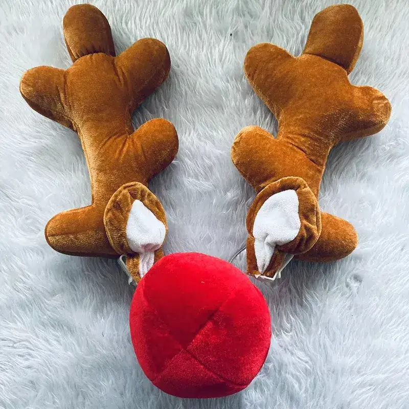 Christmas Car Antlers Big Cotton Cute Elk Decor