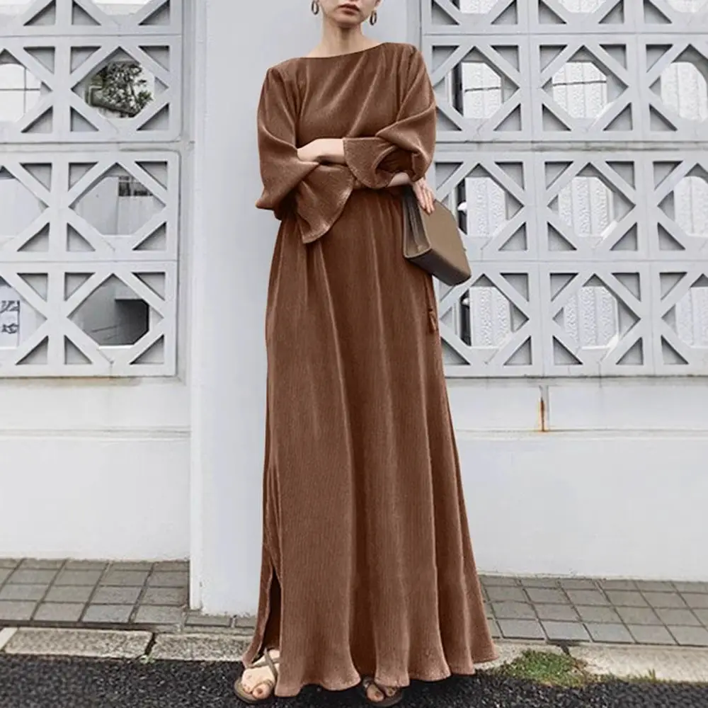 White Long Sleeve Robe Party Dress for Women - Image 4