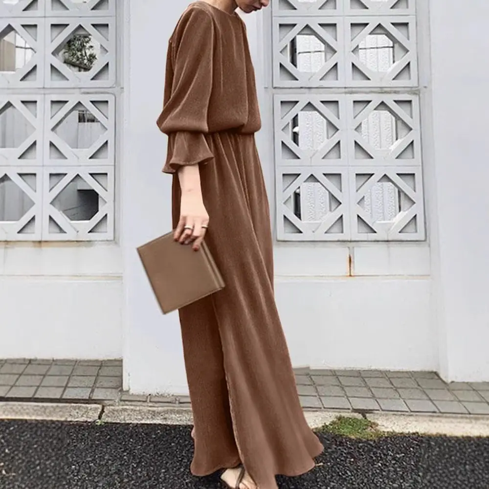 White Long Sleeve Robe Party Dress for Women - Image 7