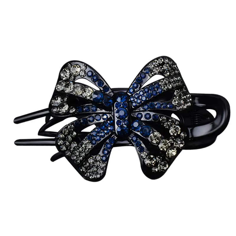 Black Korean Style Hair Clip with Bow and Duck Bill Design - Image 9