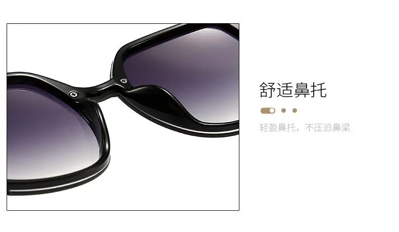 Women Polygonal Sunglasses Brown Gradient Gold Frame — feature 22