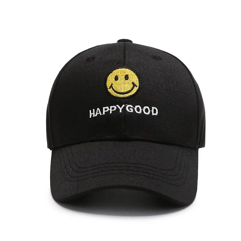 White Happy Good Baseball Cap for Kids & Teens - Image 13