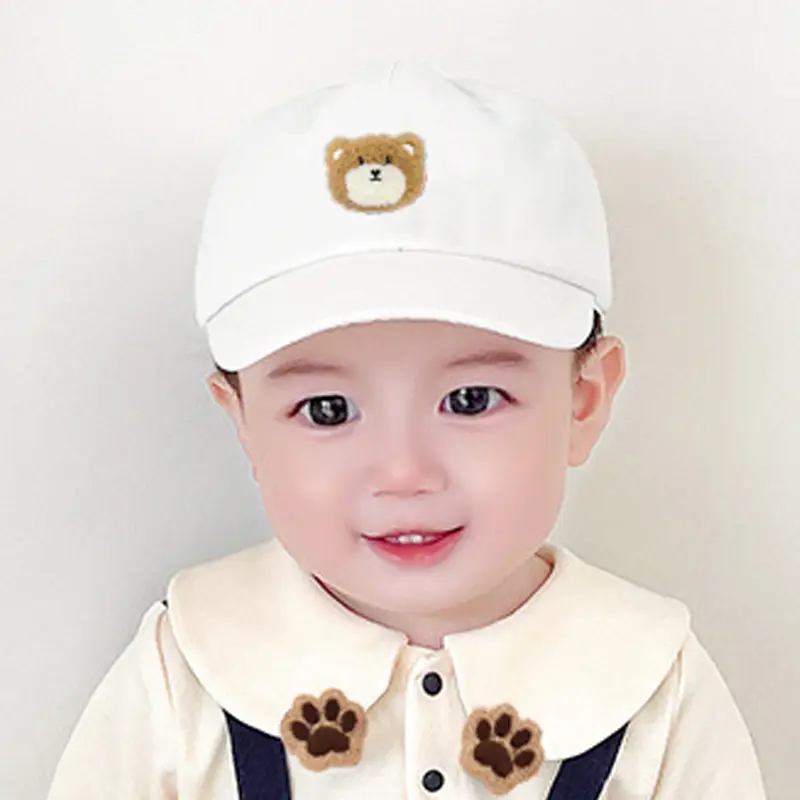 White Happy Good Baseball Cap for Kids & Teens - Image 8