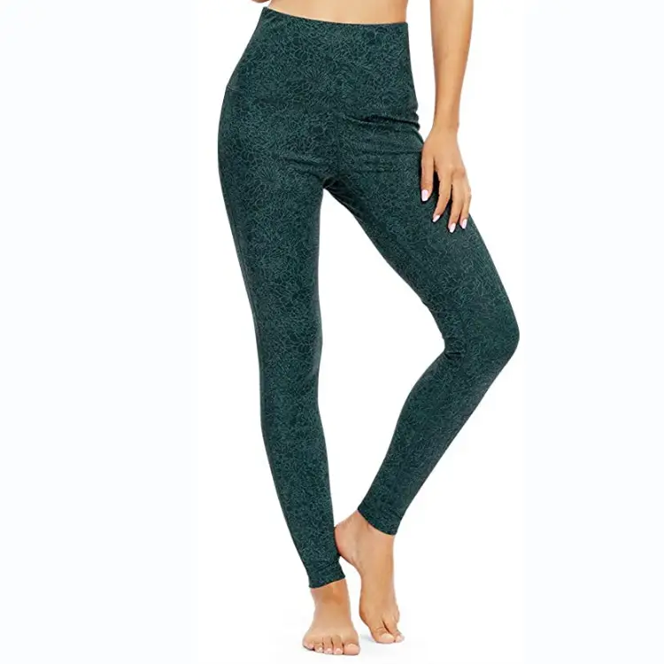 Purple Leopard Print High Waist Yoga Leggings