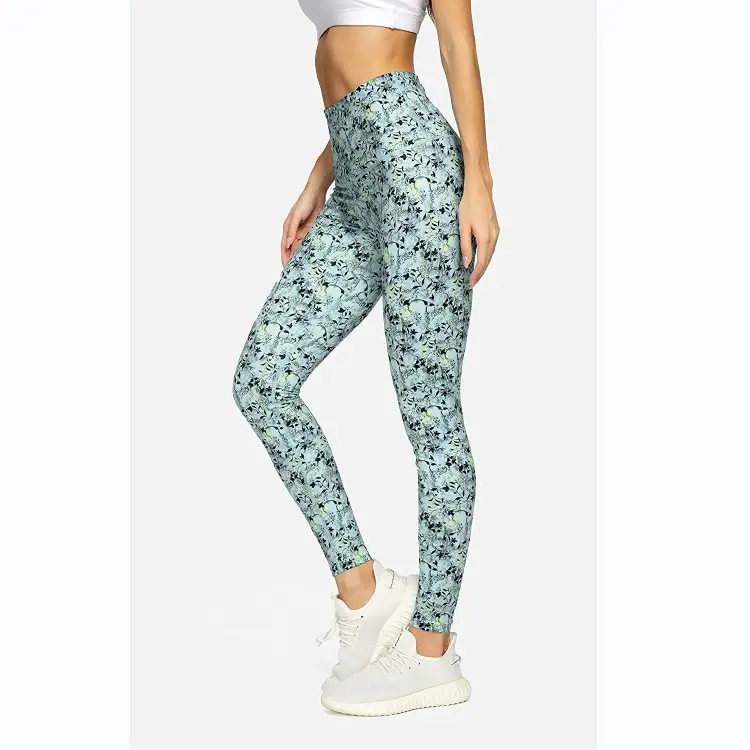 Purple Leopard Print High Waist Yoga Leggings
