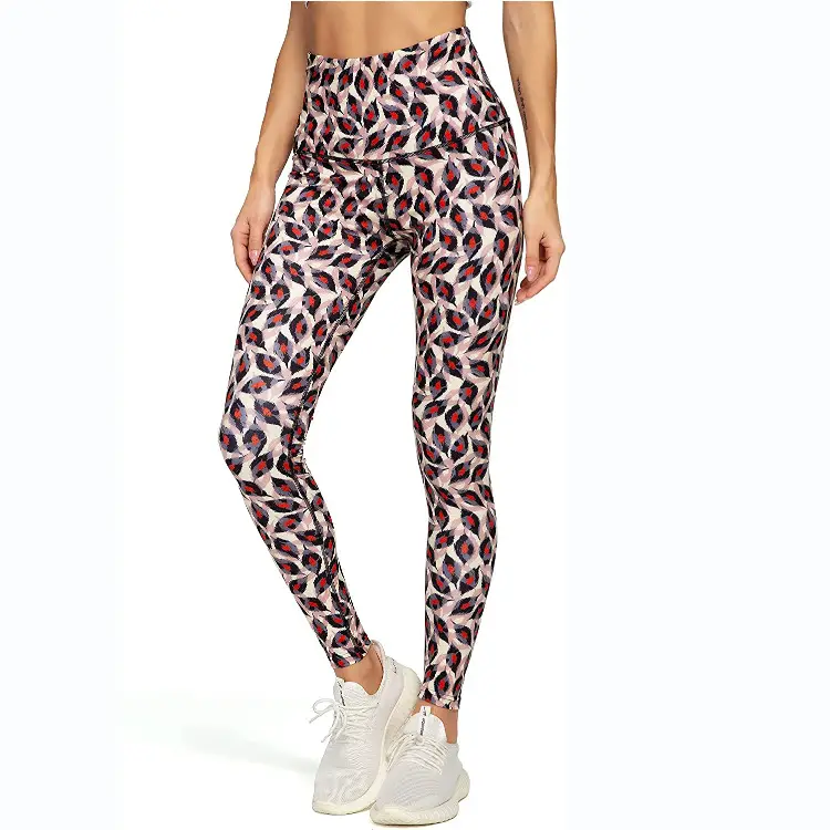 Purple Leopard Print High Waist Yoga Leggings