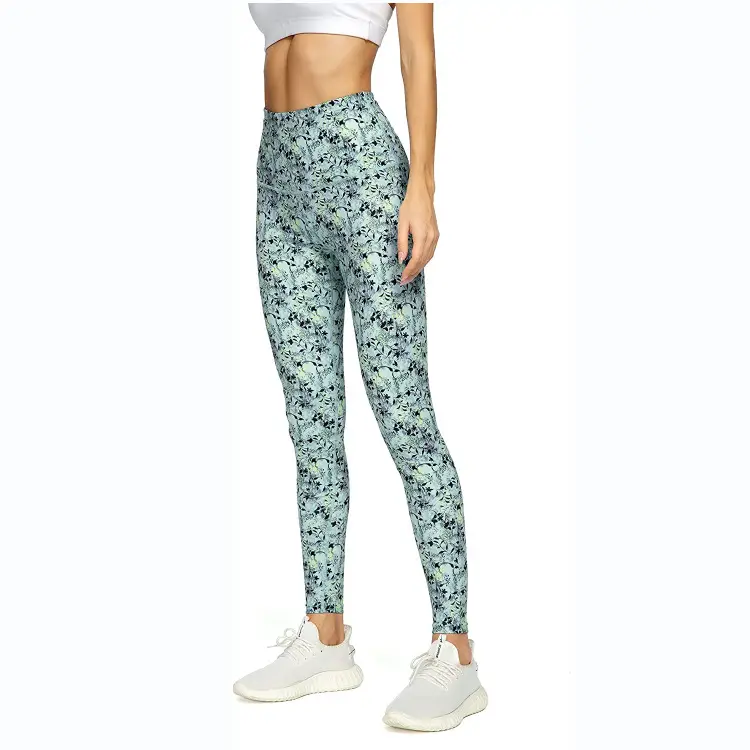 Purple Leopard Print High Waist Yoga Leggings