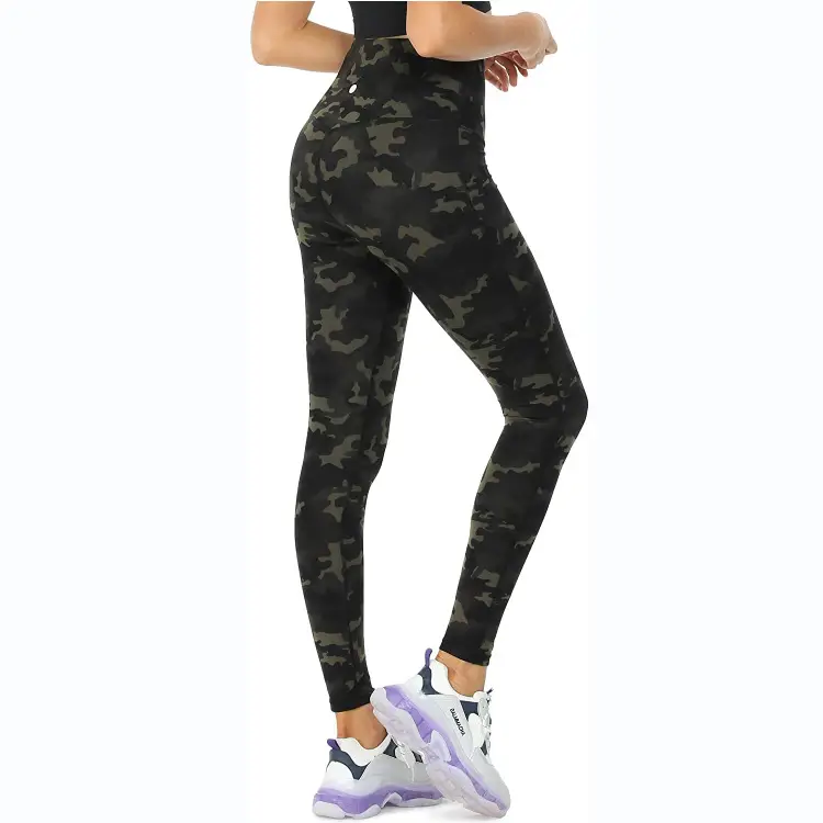 Purple Leopard Print High Waist Yoga Leggings