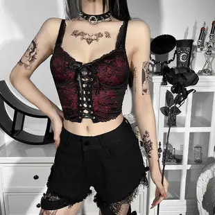 Black Leather Halter Vest for Women with Lace-Up Back — feature 7