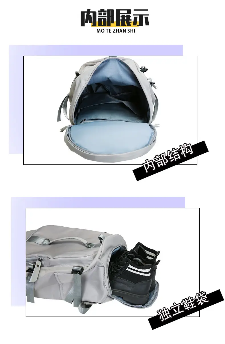 Purple Waterproof Oxford Yoga Bag Single Shoulder Crossbody — feature 25