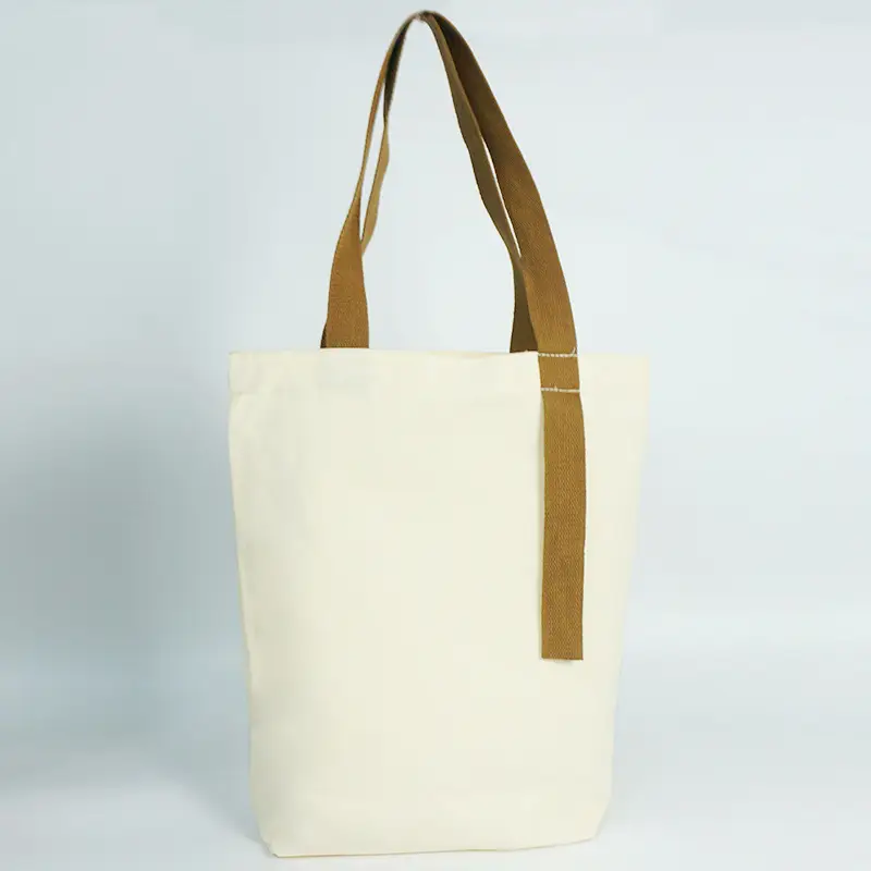 Canvas Student Shopping Bag Brown Handles - Image 17