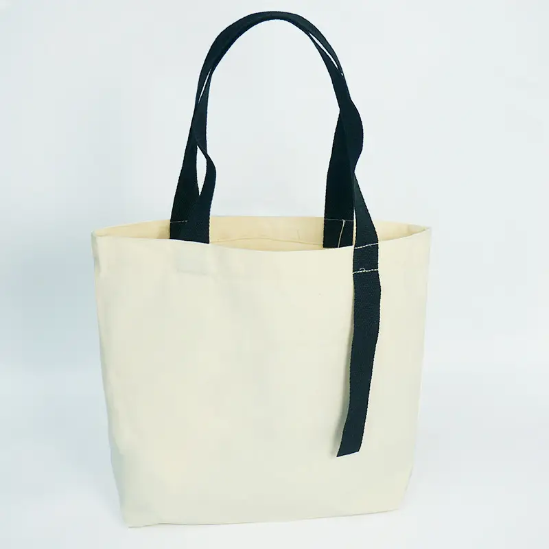 Canvas Student Shopping Bag Brown Handles - Image 13