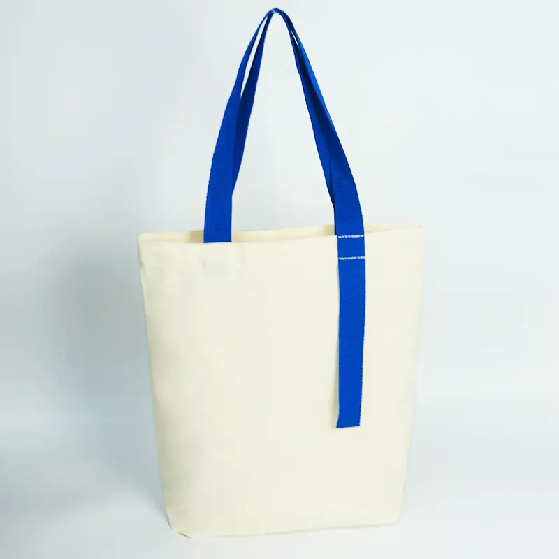 Canvas Student Shopping Bag Brown Handles - Image 2