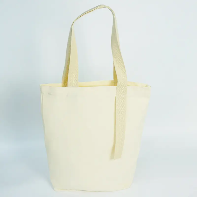 Canvas Student Shopping Bag Brown Handles - Image 6