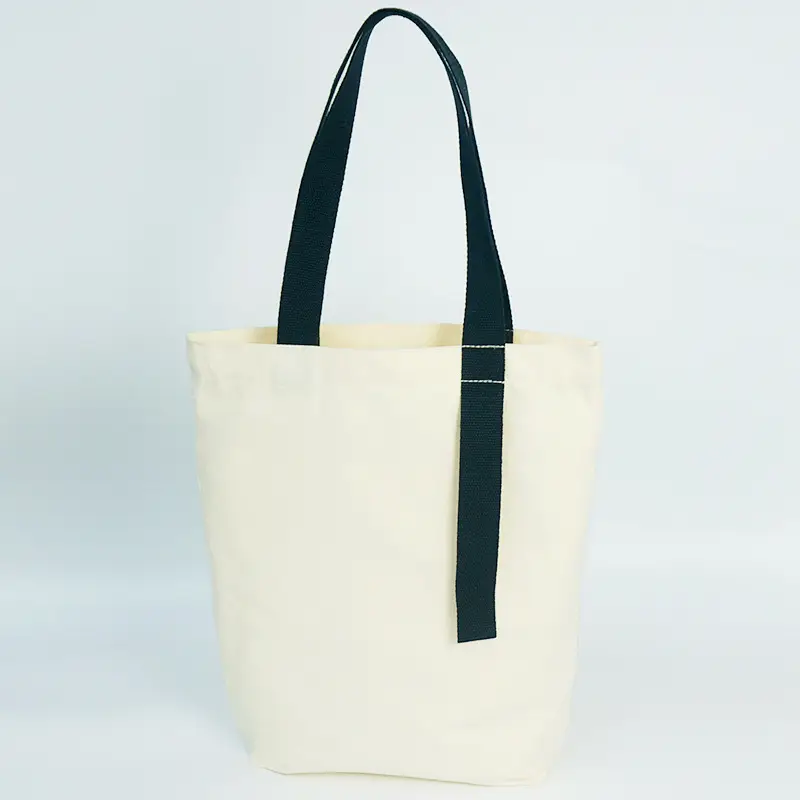 Canvas Student Shopping Bag Brown Handles - Image 7