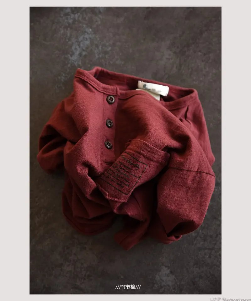 Soft Slub Cotton Long Sleeve T-Shirt for Boys Girls Medium Large — feature 3