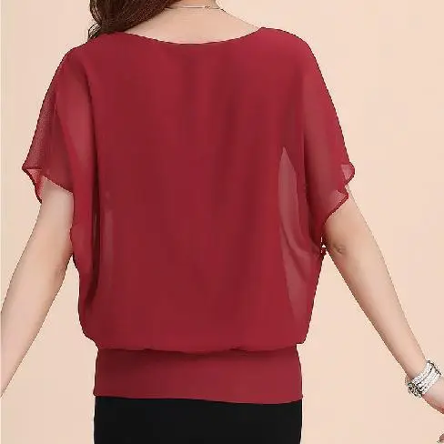 2024 Summer White Chiffon T-Shirt Women Plus Size Slim Fit - Image 7