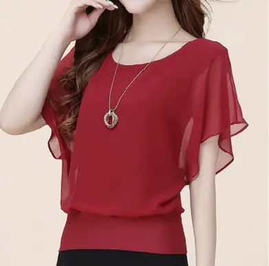 2024 Summer White Chiffon T-Shirt Women Plus Size Slim Fit - Image 4