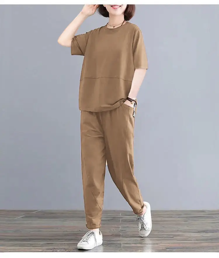Women Loose Crossbody Sports Suit Brown 2025 — feature 14