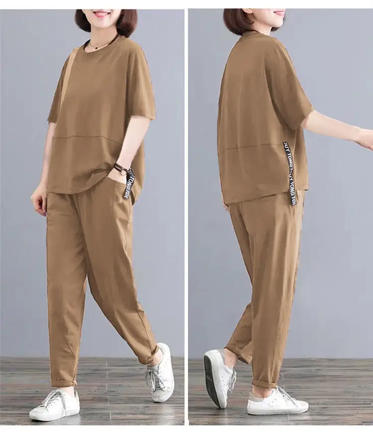 Women Loose Crossbody Sports Suit Brown 2025 — feature 15