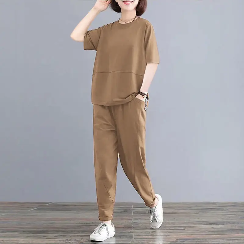 Women Loose Crossbody Sports Suit Brown 2025 — feature 17