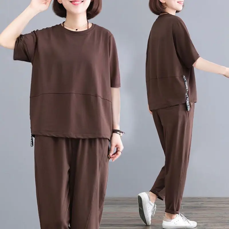 Women Loose Crossbody Sports Suit Brown 2025 — feature 5