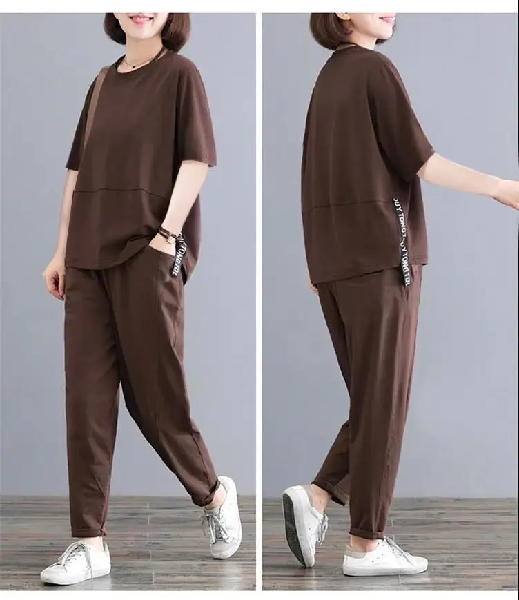 Women Loose Crossbody Sports Suit Brown 2025 — feature 6