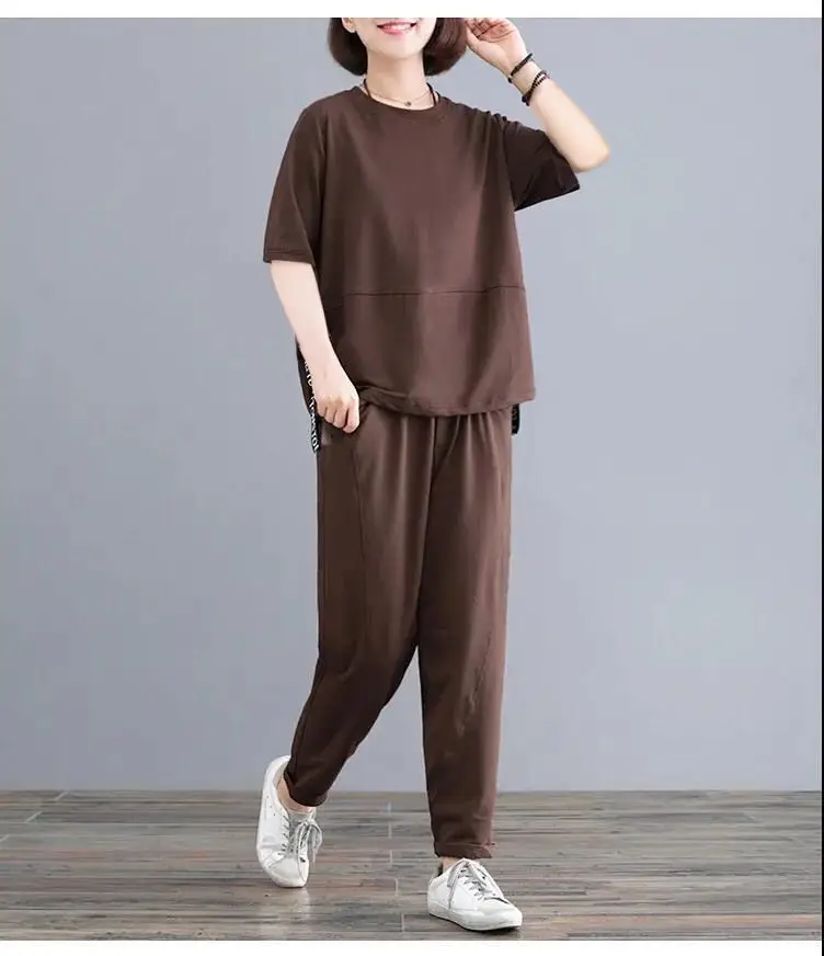 Women Loose Crossbody Sports Suit Brown 2025 — feature 7