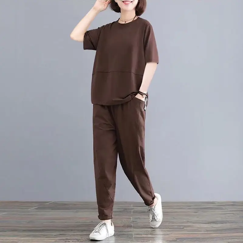 Women Loose Crossbody Sports Suit Brown 2025 — feature 8