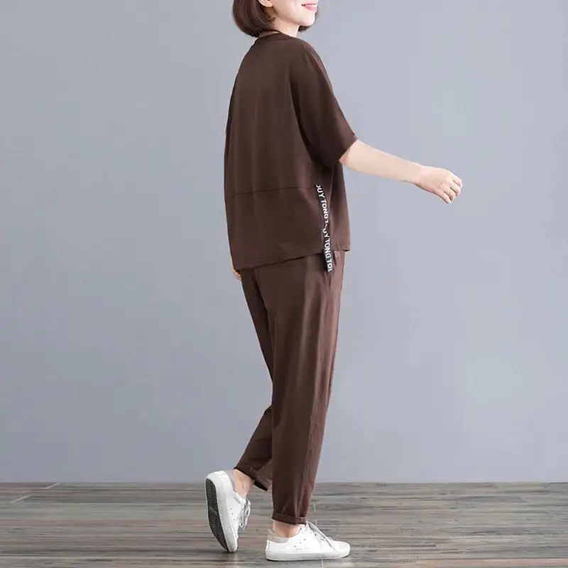 Women Loose Crossbody Sports Suit Brown 2025 — feature 9