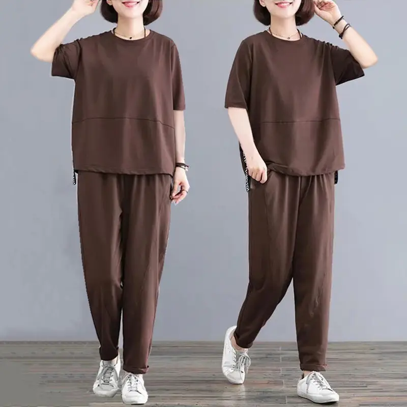Women Loose Crossbody Sports Suit Brown 2025 - Image 2
