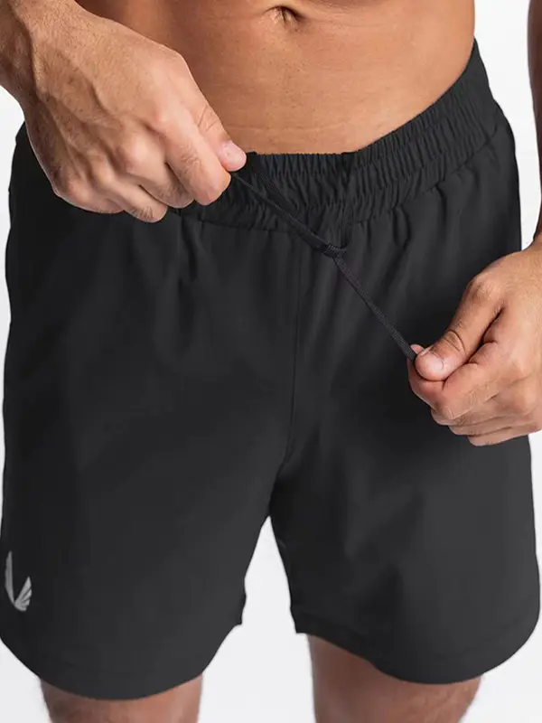 Men's Green Quick-Drying Sports Shorts with 4 Pockets