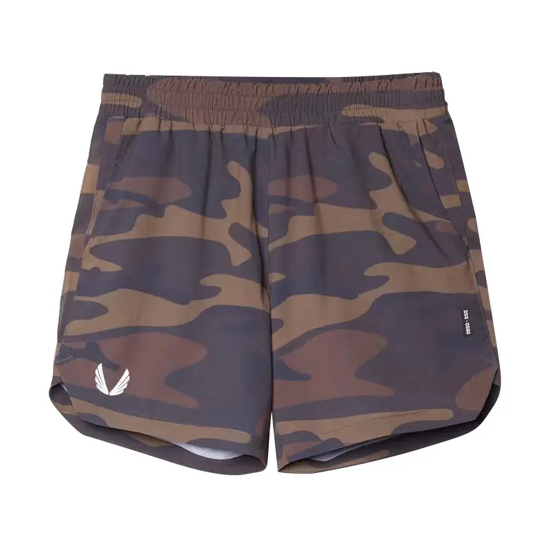 Men's Green Quick-Drying Sports Shorts with 4 Pockets