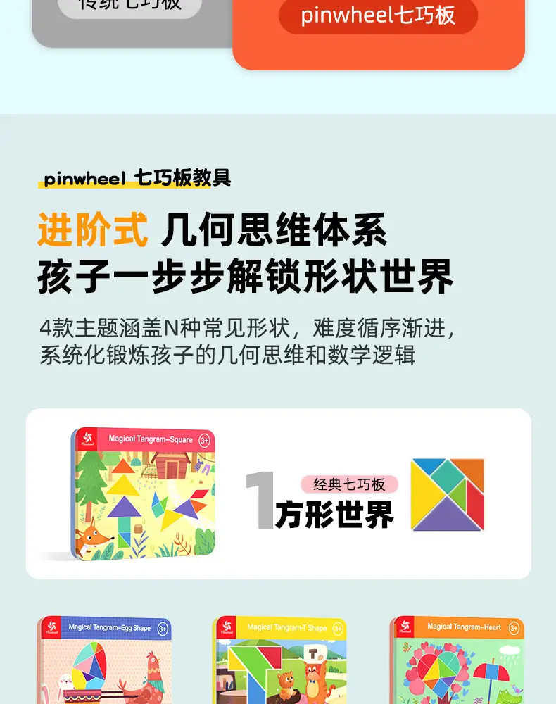 Magnetic Tangram Puzzle for Kids Education Geometry Teaching — feature 9