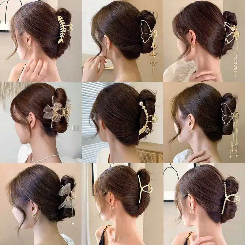 Tassel Hair Clip for Women's Back Head High Sense Shark Clip - Image 18