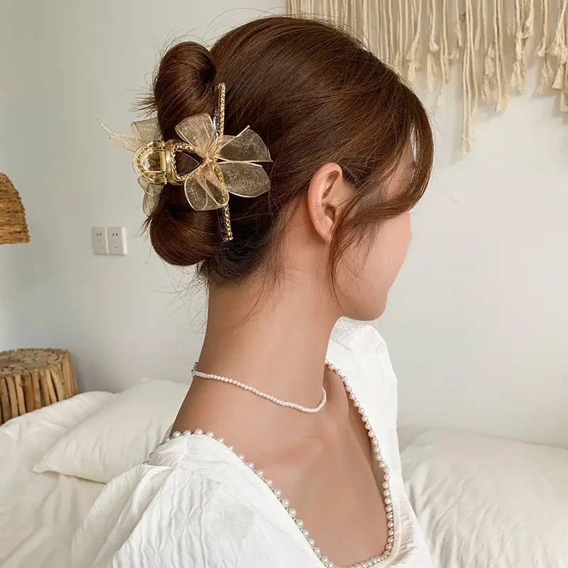 Tassel Hair Clip for Women's Back Head High Sense Shark Clip - Image 21