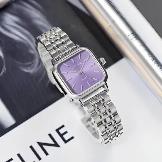 Square Watch Women's Light Luxury Silver 2022