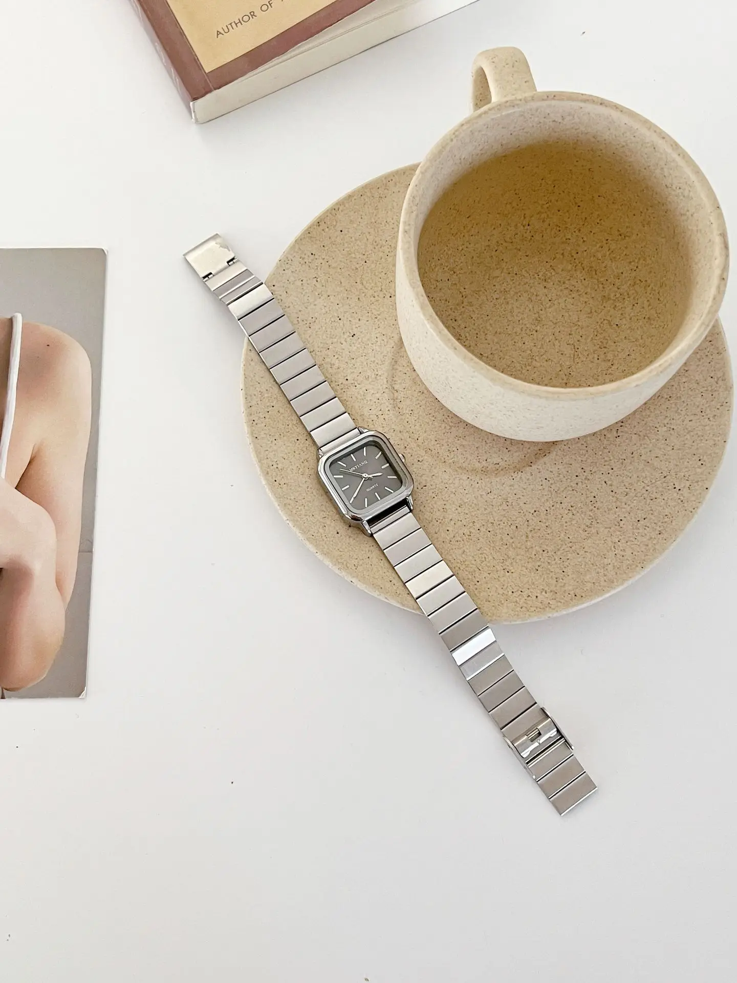 Square Watch Women's Light Luxury Silver 2022