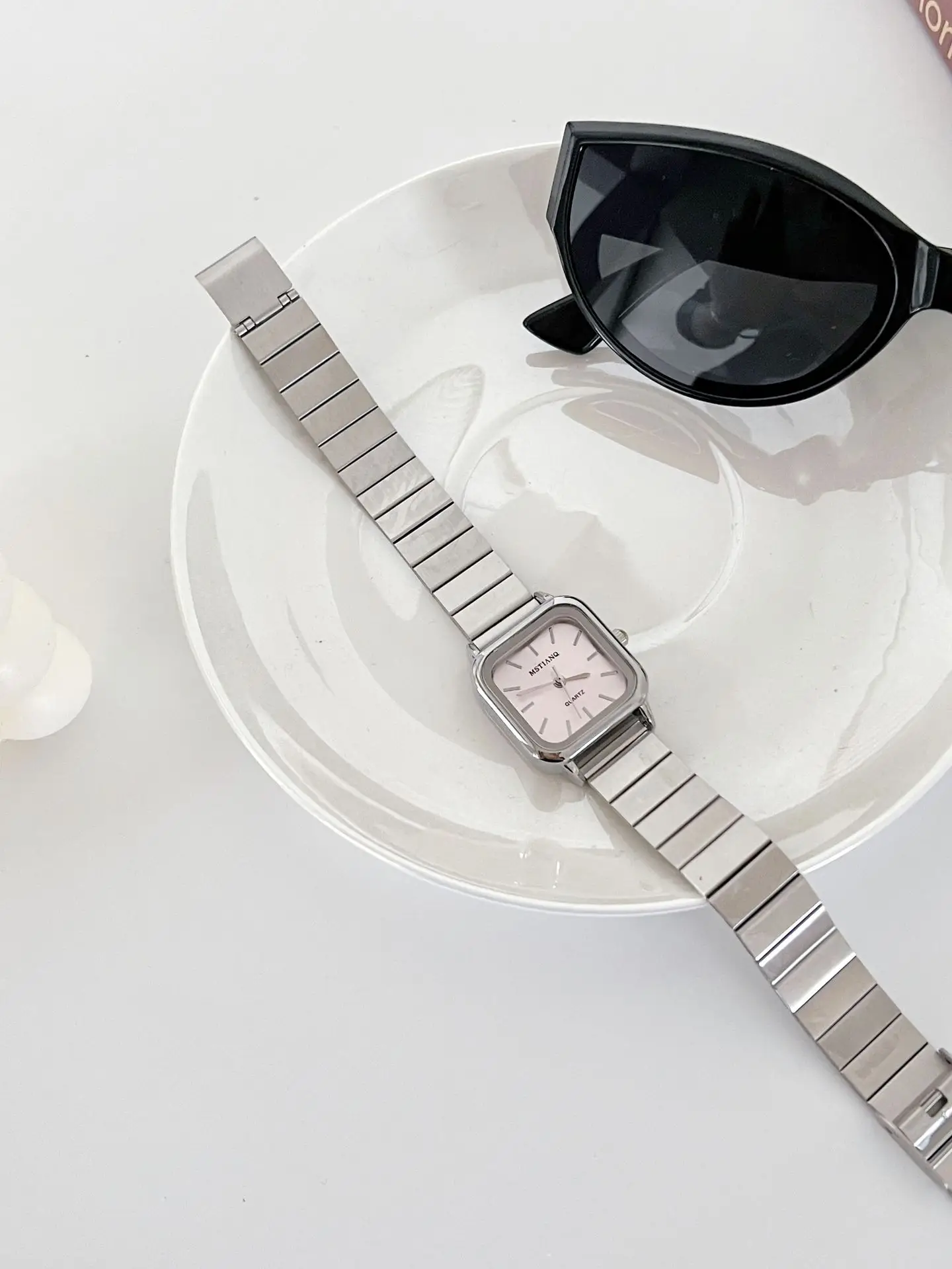 Square Watch Women's Light Luxury Silver 2022