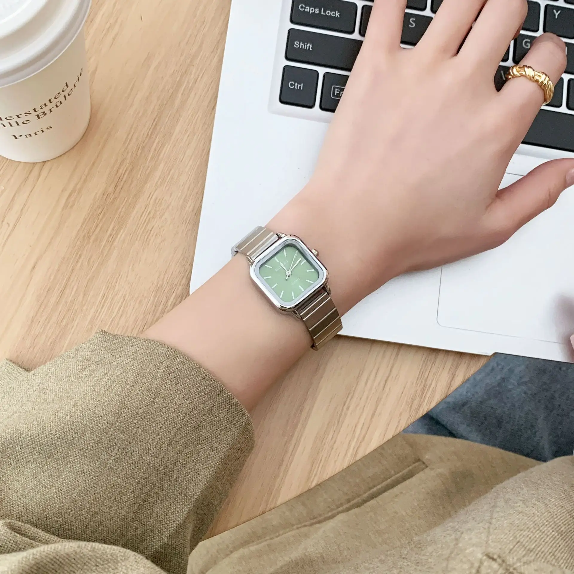 Square Watch Women's Light Luxury Silver 2022