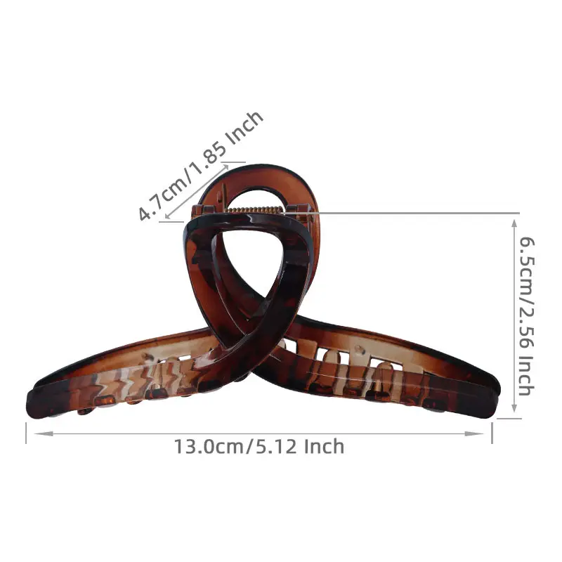 13cm Black Bright Hair Clip for Women