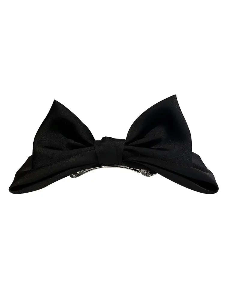 Women's Black Three-Dimensional Bow Hairpin Clip - Image 6