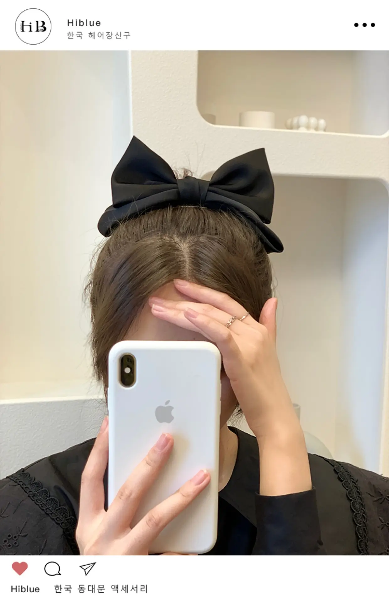 Women's Black Three-Dimensional Bow Hairpin Clip — feature 1
