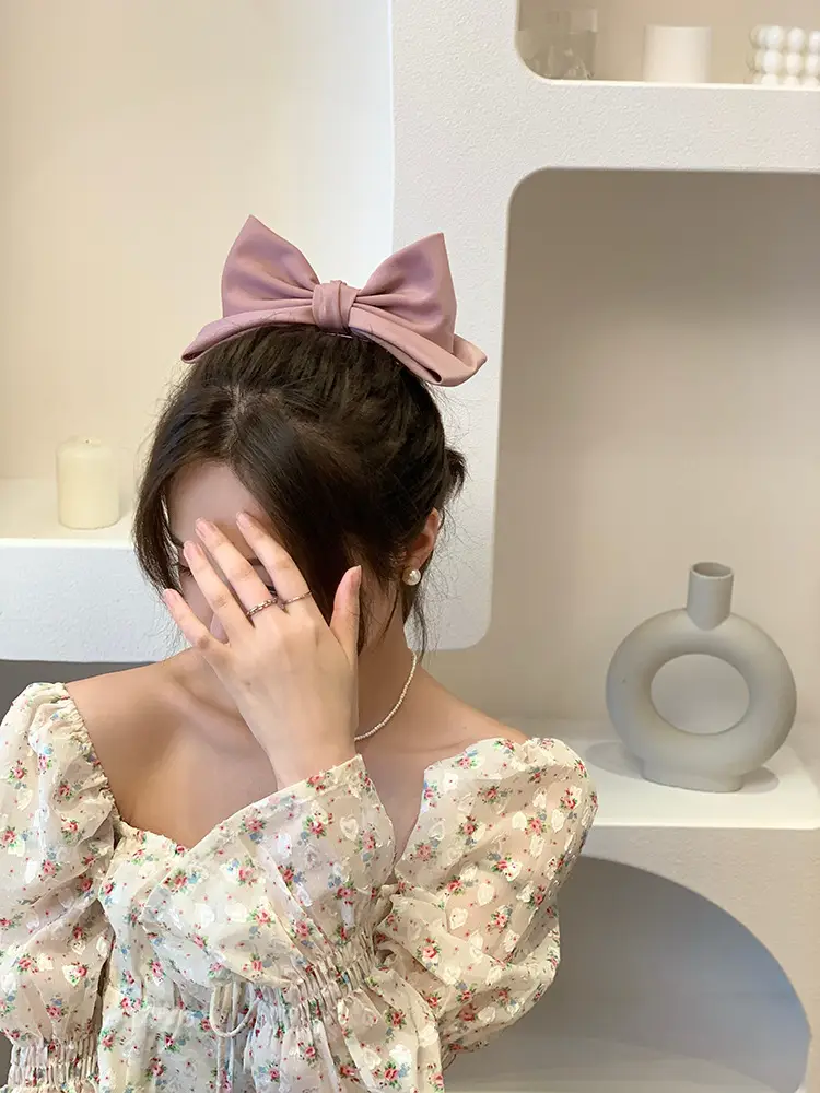 Women's Black Three-Dimensional Bow Hairpin Clip — feature 24
