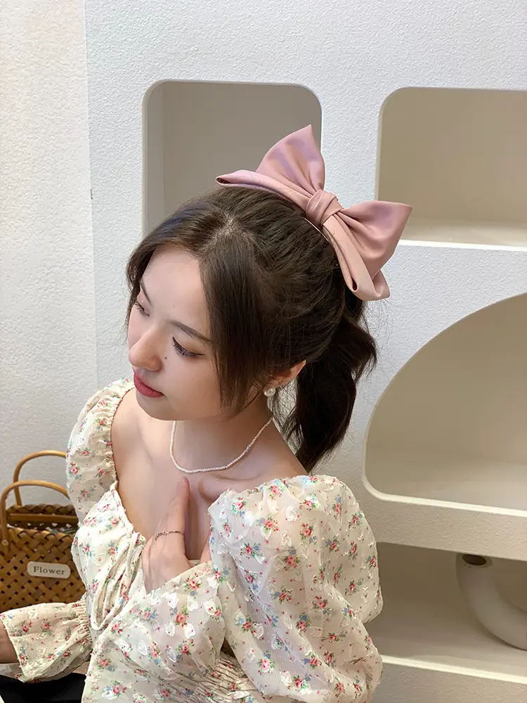 Women's Black Three-Dimensional Bow Hairpin Clip — feature 26