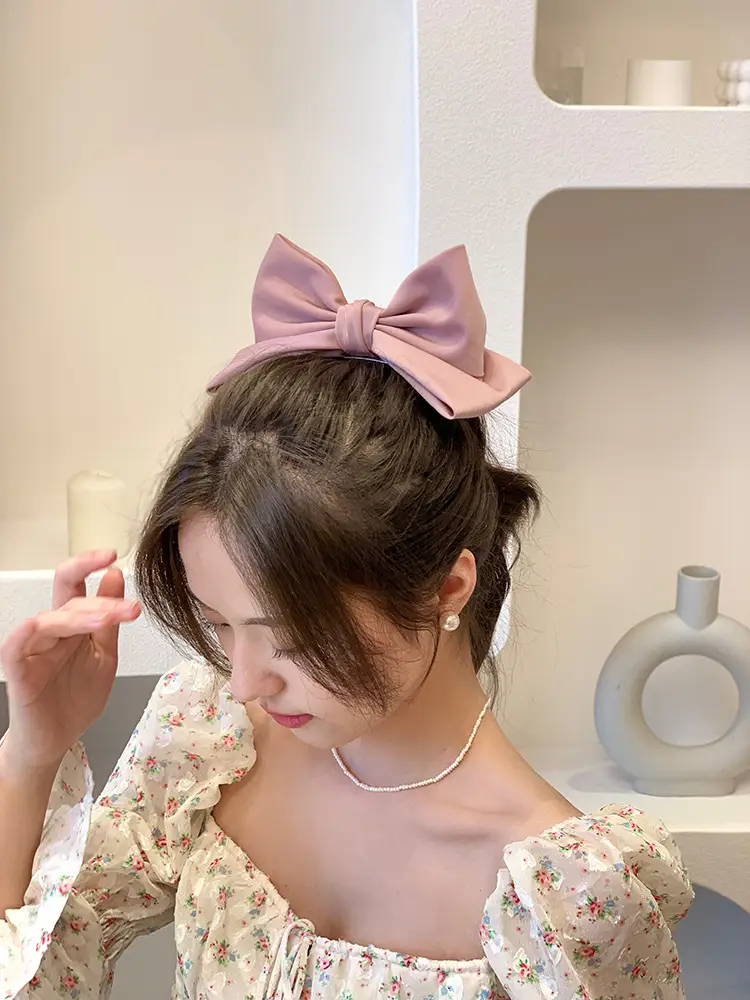 Women's Black Three-Dimensional Bow Hairpin Clip — feature 28