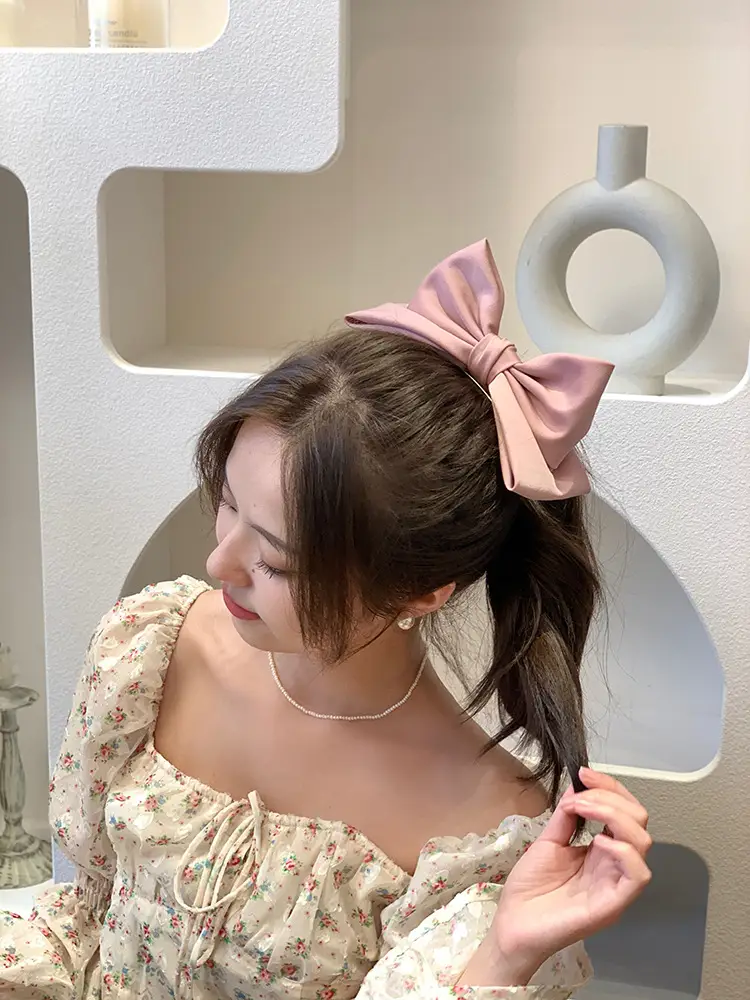 Women's Black Three-Dimensional Bow Hairpin Clip — feature 30