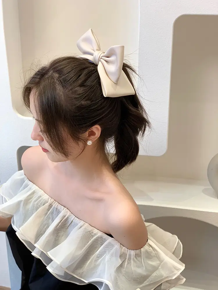 Women's Black Three-Dimensional Bow Hairpin Clip — feature 40