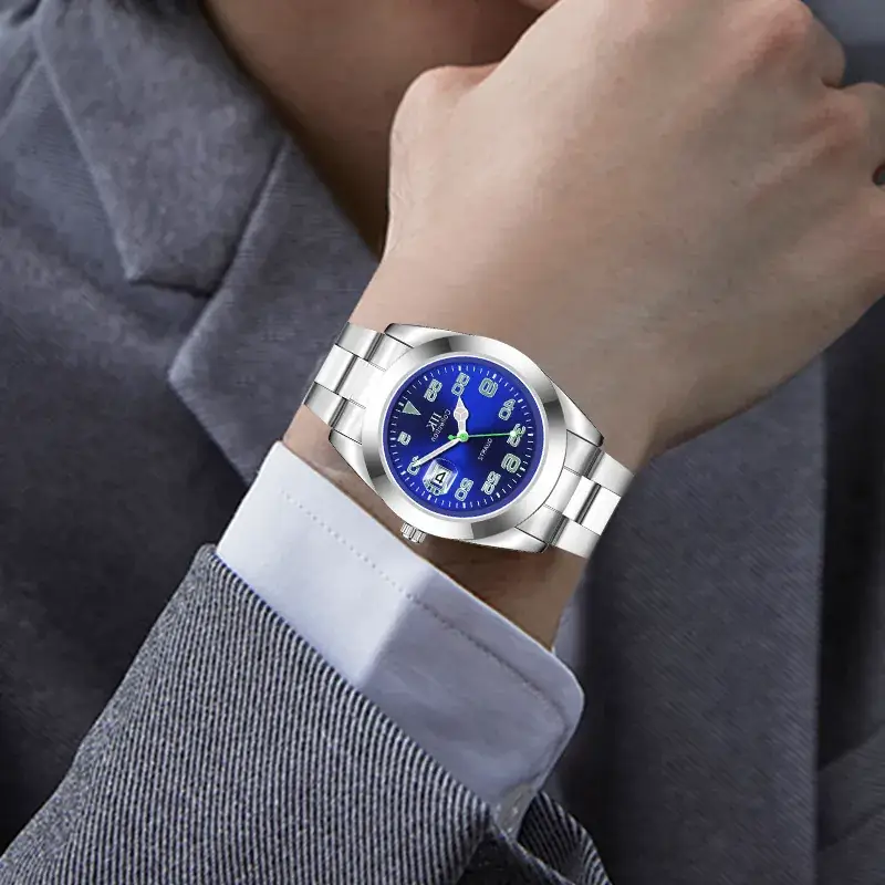 IIK Blue Dial Digital Watch for Men Waterproof Quartz